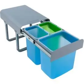 Affaldssortering til indbygning - 8 + 8 + 16 liter spande - EKKO - 