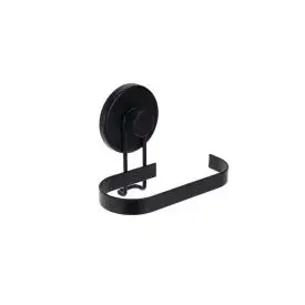 Toiletpapirholder i metal med sugekop – Sort - 