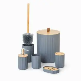 Badeværelsessæt med 6 dele - beige - Toiletspande